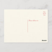 サンキューピンクさくらんぼ花フローラ花 ポストカード (裏面)