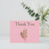 サンキューピンクとグリーンフローラ ポストカード (スタンド正面)