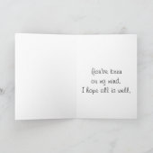 サンキューピンクの睡蓮の反射の写真 カード (内部)