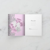 サンキューピンクグレーホワイトレース サンキューカード (内部)