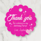 サンキューピンクドール誕生日パーティー フェイバータグ (正面)