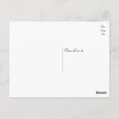 サンキューピンクハートラブバード結婚の葉書 ポストカード (裏面)