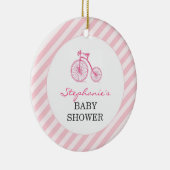 サンキューピンクベビーシャワーお願いオーナメント セラミックオーナメント (右)
