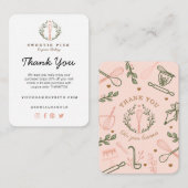 サンキューピンクベーキング&料理用具ベーカリー エンクロージャーカード (正面/裏面)