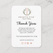 サンキューピンクベーキング&料理用具ベーカリー エンクロージャーカード (正面)