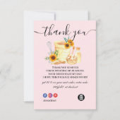 サンキューピンクベーキング&料理用具ベーカリー サンキューカード (正面)