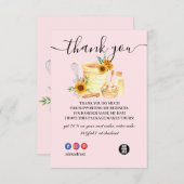 サンキューピンクベーキング&料理用具ベーカリー サンキューカード (正面/裏面)