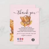 サンキューピンクベーキング&料理用具ベーカリー サンキューカード (正面/裏面)