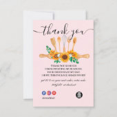 サンキューピンクベーキング&料理用具ベーカリー サンキューカード (正面)
