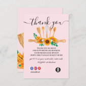 サンキューピンクベーキング&料理用具ベーカリー サンキューカード (正面/裏面)