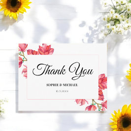 サンキューピンクホワイト結婚ズフローラMagnolia ポストカード