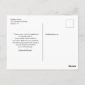 サンキューピンクホワイト結婚ズフローラMagnolia ポストカード (裏面)