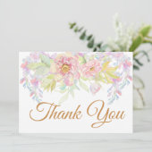 サンキューピンクローズフローラ サンキューカード (スタンド正面)