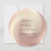 サンキューピンクローズ金ゴールドフラワーラグジュアリーエレガント サンキューカード (裏面)