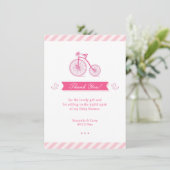 サンキューピンク赤ちゃんシャワーカード 招待状 (スタンド正面)