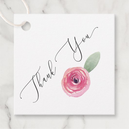 サンキューピンク ウェディング フェイバータグ (正面)