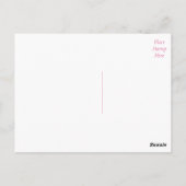 サンキューピンク&パープルの水彩色グラデーション ポストカード (裏面)