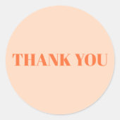 サンキューピーチとオレンジ ラウンドシール (正面)