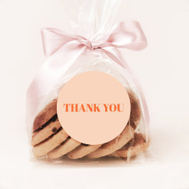 サンキューピーチとオレンジ ラウンドシール