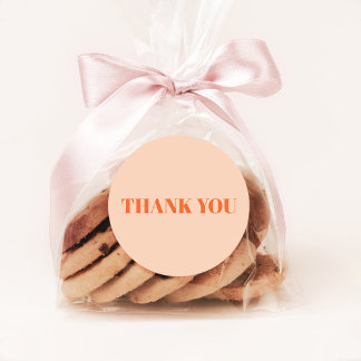 サンキューピーチとオレンジ ラウンドシール