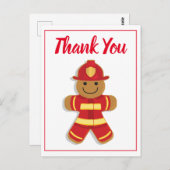 サンキューファイアファイタージンジャーブレッドマン ポストカード (正面/裏面)
