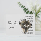 サンキューファミリーウルフ引用文 サンキューカード (スタンド正面)