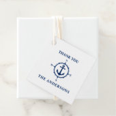 サンキューファミリーネームコンパスいかりホワイト&ブルー フェイバータグ (インサイチュ)