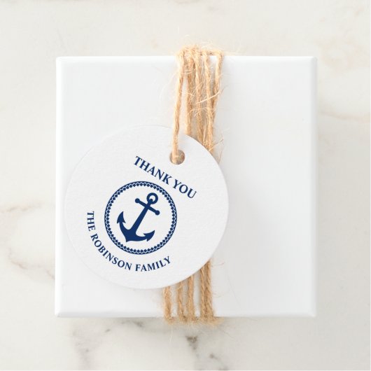 サンキューファミリーネーム航海のシーいかりネイビー フェイバータグ (インサイチュ)