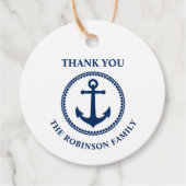 サンキューファミリーネーム航海のシーいかりネイビー フェイバータグ (正面)