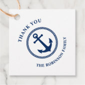 サンキューファミリーネーム航海のシーいかりネイビー フェイバータグ (正面)