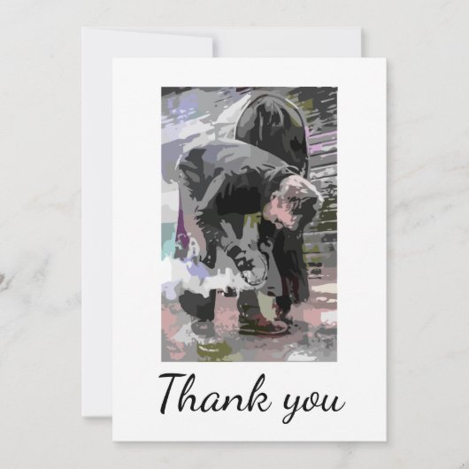 サンキューファリアーホースホフトリマー裸足 サンキューカード (正面)