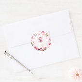 サンキューフェアリー最初の誕生日魅惑的な森 ラウンドシール (封筒)