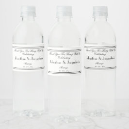 サンキューフェイバーエレガントマン結婚式の引き出物 ペットボトルラベル