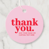 サンキューフェバータグ モダン レッド＆ピンク フェイバータグ (正面)