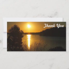 サンキューフォトカード – Lake Monduran sunset サンキューカード