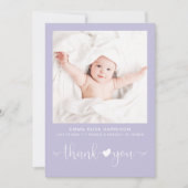 サンキューフォトパープルガール誕生 案内状 (正面)