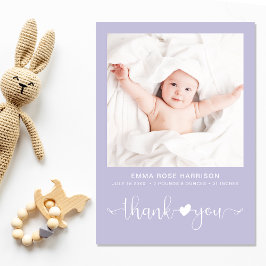 サンキューフォトパープルガール誕生 案内状