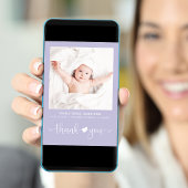 サンキューフォトパープルガール誕生 案内状