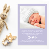 サンキューフォトパープルガール誕生 案内状