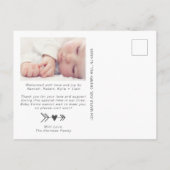 サンキューフォトピンクガール誕生 案内ポストカード (裏面)