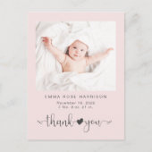 サンキューフォトピンクガール誕生 案内ポストカード (正面)