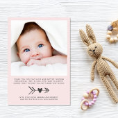 サンキューフォトピンク誕生 案内状