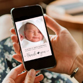 サンキューフォトピンク誕生 案内状