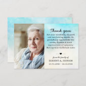 サンキューフォト葬儀悔やみや弔慰悲しみ損失カード (正面/裏面)