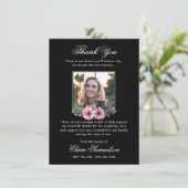 サンキューフューラー悔やみや弔慰ピンクフローラ |写真 サンキューカード (スタンド正面)