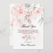 サンキューフューラー悔やみや弔慰ピンクフローラ |写真 サンキューカード (正面/裏面)