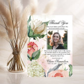 サンキューフューラー悔やみや弔慰ピンクフローラ |写真 サンキューカード