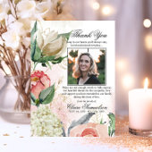 サンキューフューラー悔やみや弔慰ピンクフローラ |写真 サンキューカード