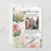 サンキューフューラー悔やみや弔慰ピンクフローラ |写真 サンキューカード (正面)