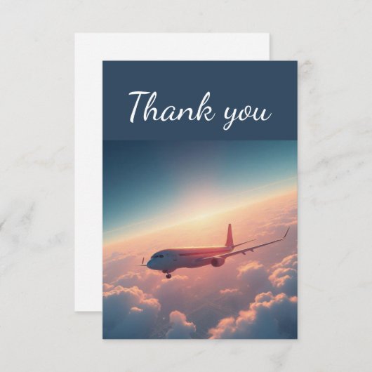 サンキューフライトスカイクラウドパイロット飛行機 サンキューカード (正面/裏面)